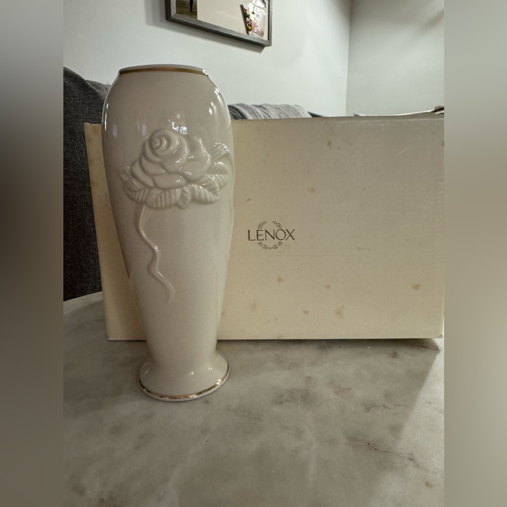 Lenox porcelain flower vase.